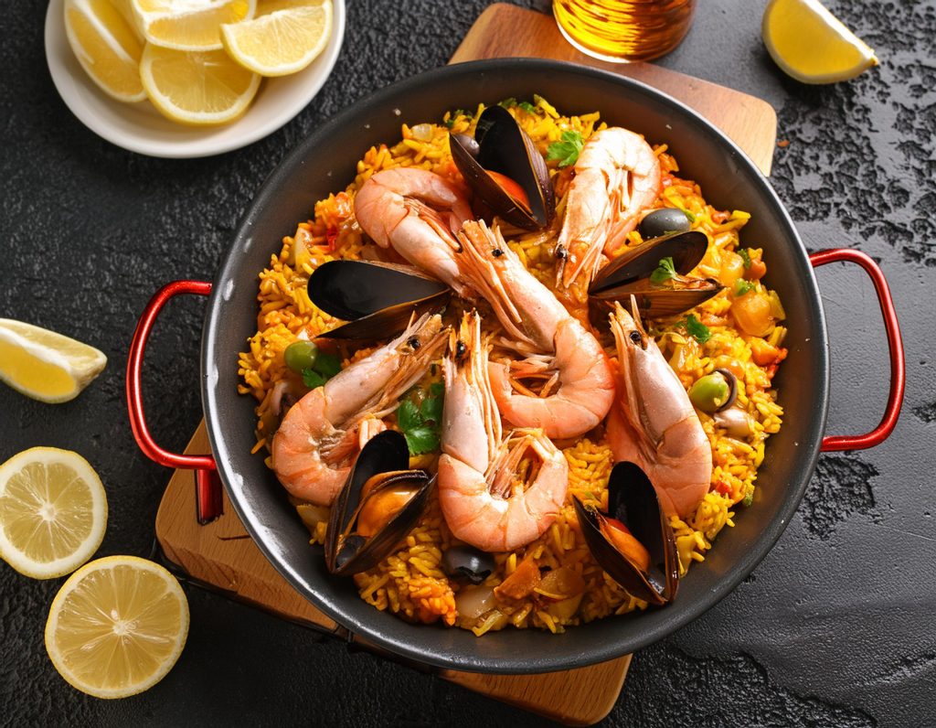 Representación Paella especial de marisco con pinta apetecible 7093