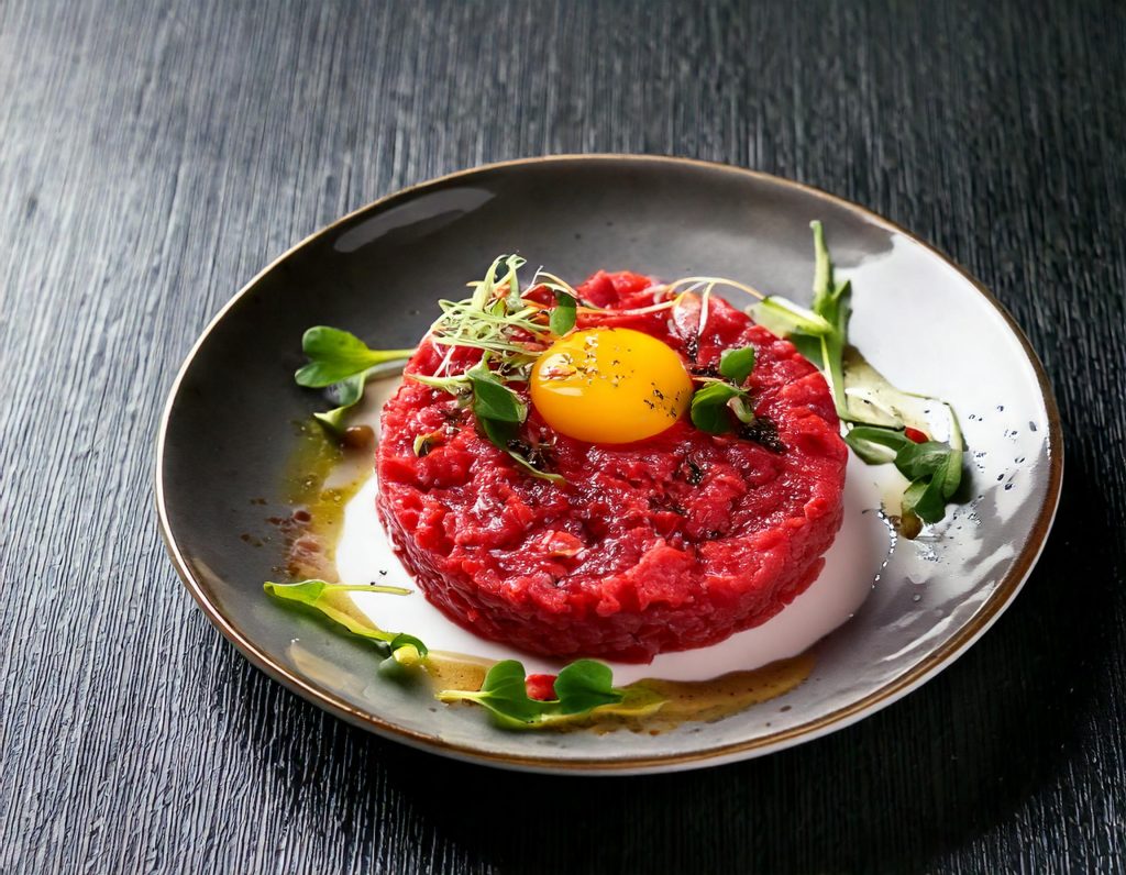 steak tartar de carne de vaca